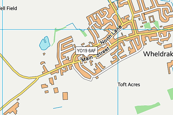 YO19 6AF map - OS VectorMap District (Ordnance Survey)