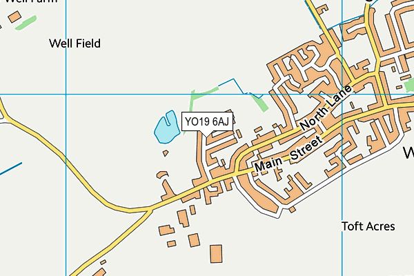 YO19 6AJ map - OS VectorMap District (Ordnance Survey)