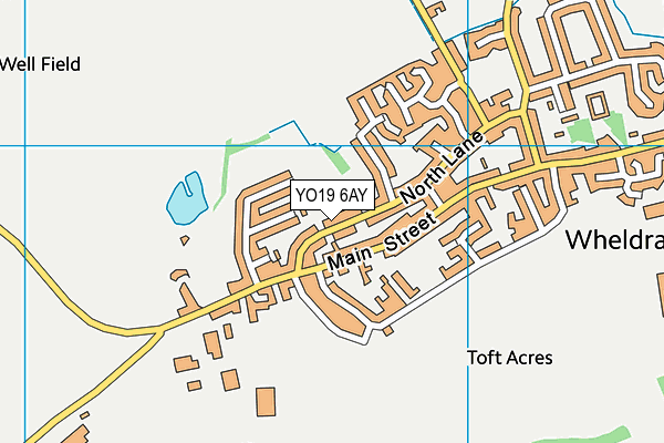 YO19 6AY map - OS VectorMap District (Ordnance Survey)