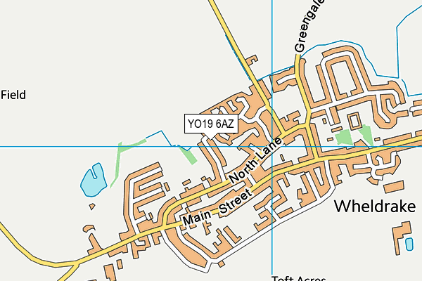 YO19 6AZ map - OS VectorMap District (Ordnance Survey)