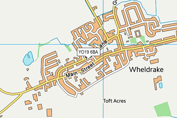 YO19 6BA map - OS VectorMap District (Ordnance Survey)