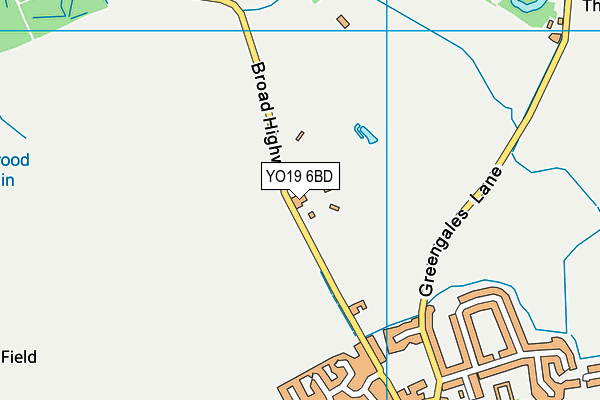 YO19 6BD map - OS VectorMap District (Ordnance Survey)