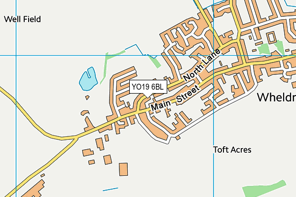 YO19 6BL map - OS VectorMap District (Ordnance Survey)
