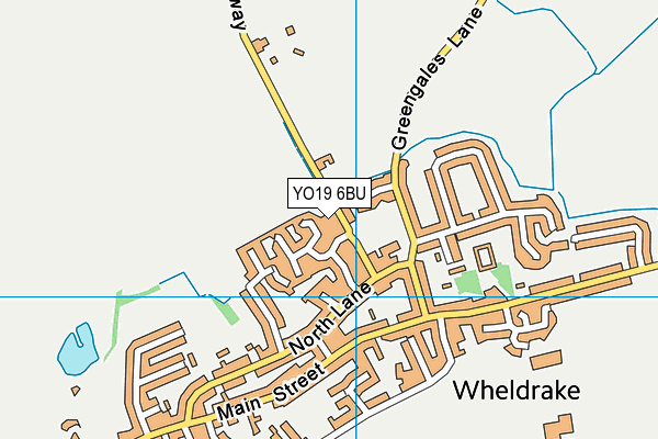 Wheldrake Recreation Centre map (YO19 6BU) - OS VectorMap District (Ordnance Survey)
