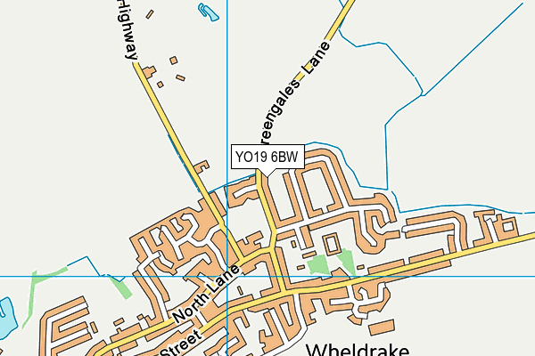 YO19 6BW map - OS VectorMap District (Ordnance Survey)