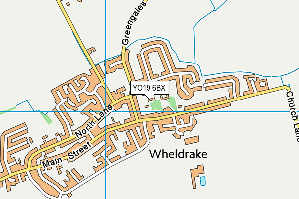 YO19 6BX map - OS VectorMap District (Ordnance Survey)