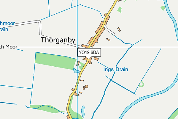 YO19 6DA map - OS VectorMap District (Ordnance Survey)