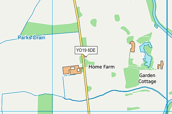 YO19 6DE map - OS VectorMap District (Ordnance Survey)