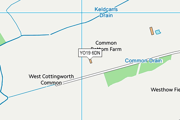 YO19 6DN map - OS VectorMap District (Ordnance Survey)