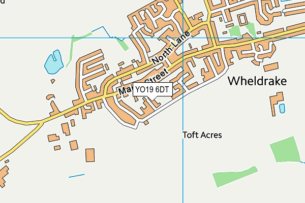 YO19 6DT map - OS VectorMap District (Ordnance Survey)