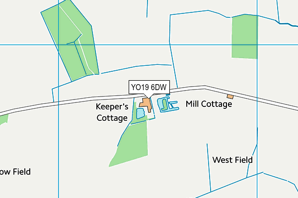 YO19 6DW map - OS VectorMap District (Ordnance Survey)