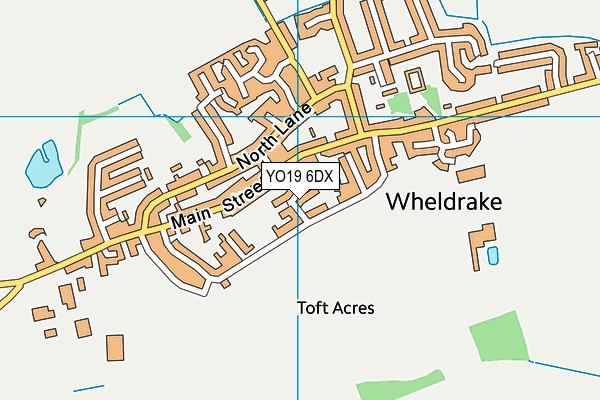 YO19 6DX map - OS VectorMap District (Ordnance Survey)