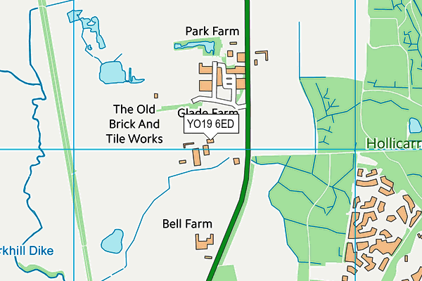 YO19 6ED map - OS VectorMap District (Ordnance Survey)