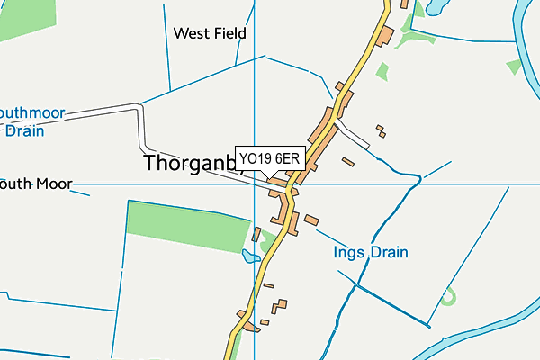 YO19 6ER map - OS VectorMap District (Ordnance Survey)