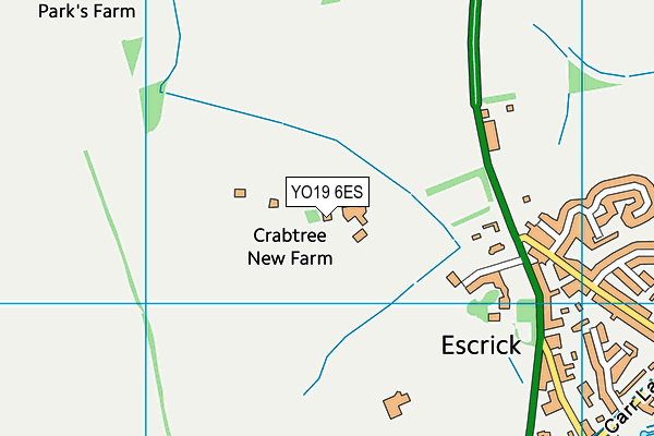 YO19 6ES map - OS VectorMap District (Ordnance Survey)