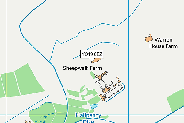 YO19 6EZ map - OS VectorMap District (Ordnance Survey)