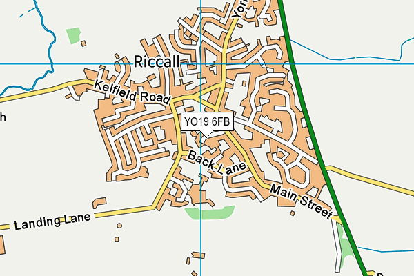 YO19 6FB map - OS VectorMap District (Ordnance Survey)
