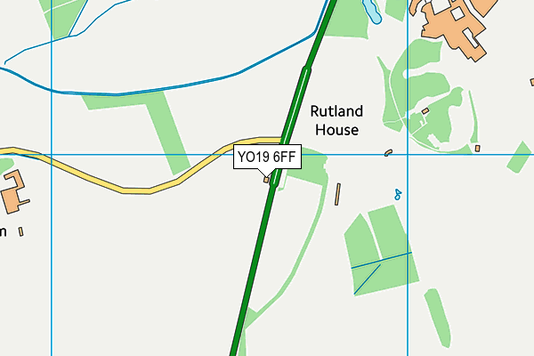 YO19 6FF map - OS VectorMap District (Ordnance Survey)