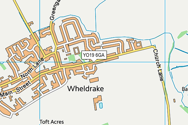 YO19 6GA map - OS VectorMap District (Ordnance Survey)