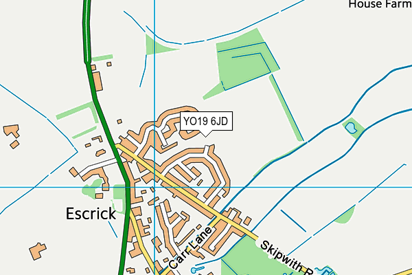 YO19 6JD map - OS VectorMap District (Ordnance Survey)