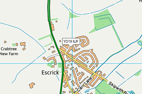 YO19 6JF map - OS VectorMap District (Ordnance Survey)