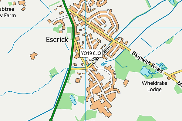 Escrick Church of England Primary School map (YO19 6JQ) - OS VectorMap District (Ordnance Survey)