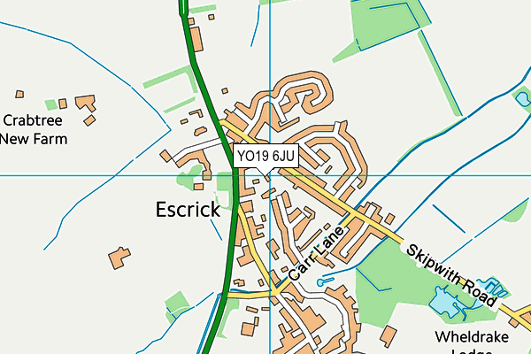 YO19 6JU map - OS VectorMap District (Ordnance Survey)