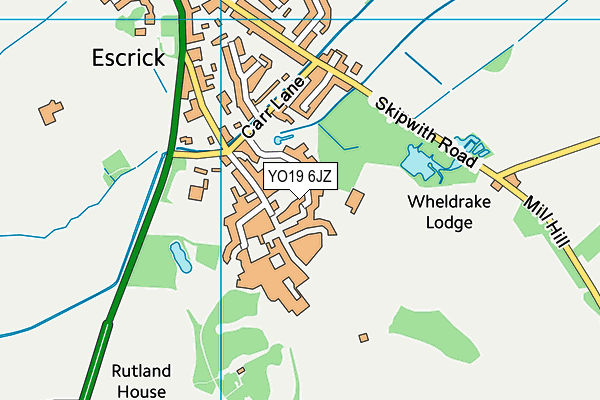 YO19 6JZ map - OS VectorMap District (Ordnance Survey)
