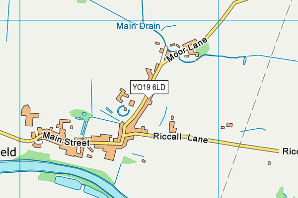 YO19 6LD map - OS VectorMap District (Ordnance Survey)