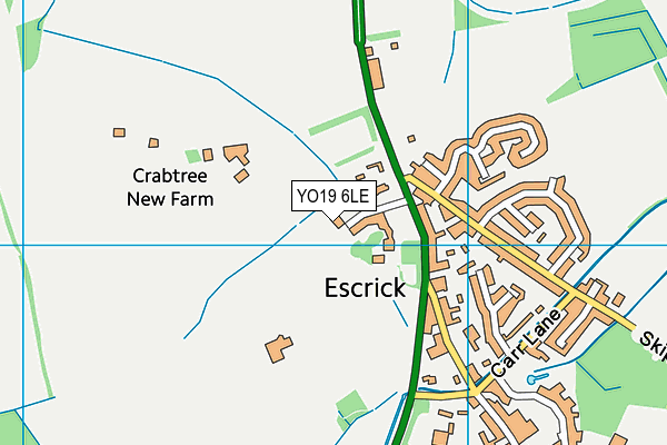 YO19 6LE map - OS VectorMap District (Ordnance Survey)