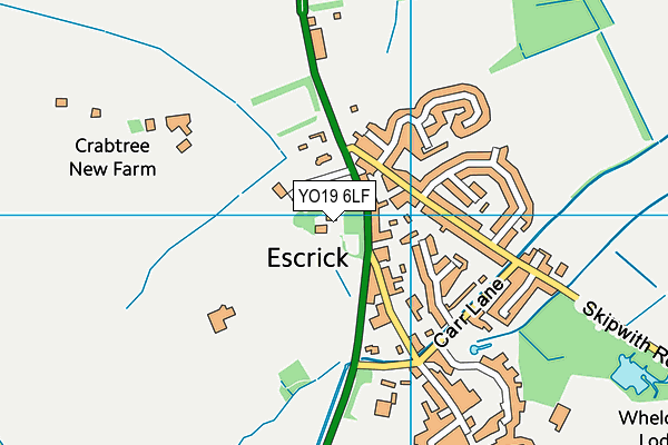 YO19 6LF map - OS VectorMap District (Ordnance Survey)