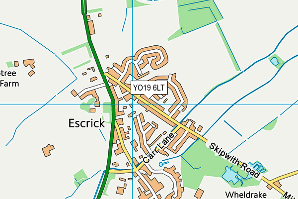 YO19 6LT map - OS VectorMap District (Ordnance Survey)