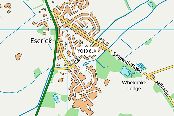 YO19 6LX map - OS VectorMap District (Ordnance Survey)