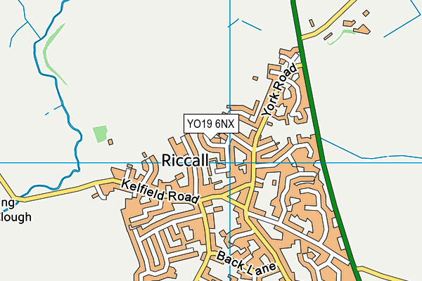 YO19 6NX map - OS VectorMap District (Ordnance Survey)