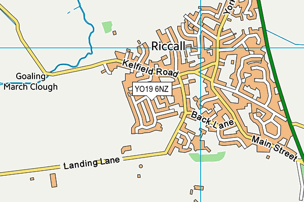 YO19 6NZ map - OS VectorMap District (Ordnance Survey)