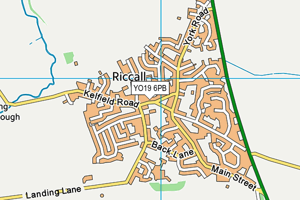 YO19 6PB map - OS VectorMap District (Ordnance Survey)