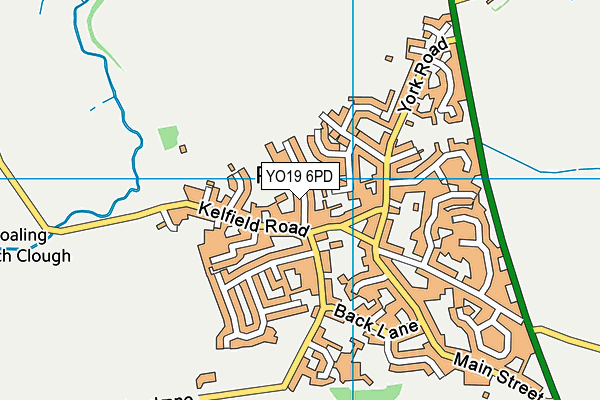 YO19 6PD map - OS VectorMap District (Ordnance Survey)