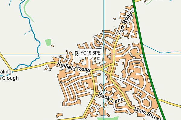 YO19 6PE map - OS VectorMap District (Ordnance Survey)