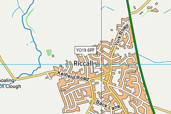 Riccall Primary School map (YO19 6PF) - OS VectorMap District (Ordnance Survey)