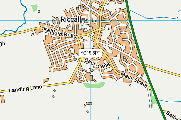 YO19 6PT map - OS VectorMap District (Ordnance Survey)