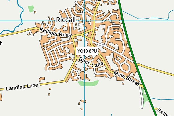 YO19 6PU map - OS VectorMap District (Ordnance Survey)