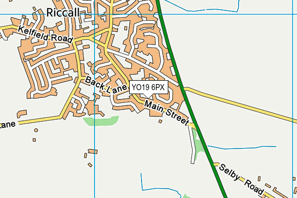 YO19 6PX map - OS VectorMap District (Ordnance Survey)