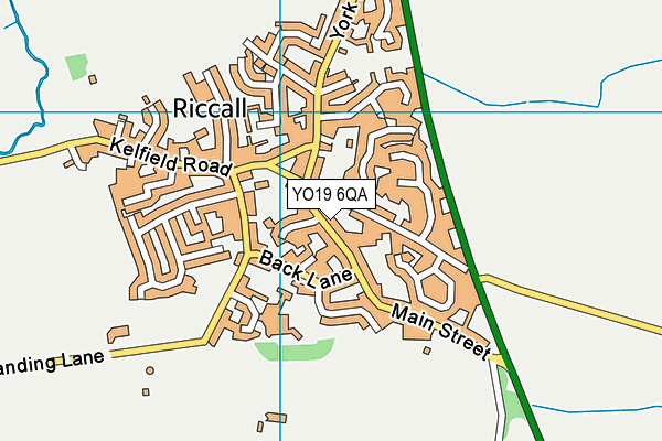 YO19 6QA map - OS VectorMap District (Ordnance Survey)