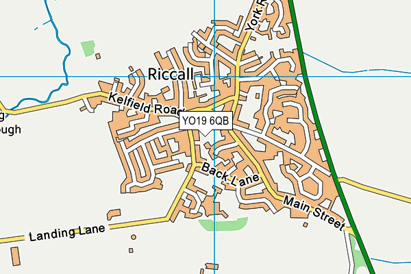 YO19 6QB map - OS VectorMap District (Ordnance Survey)