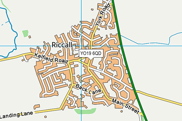 YO19 6QD map - OS VectorMap District (Ordnance Survey)