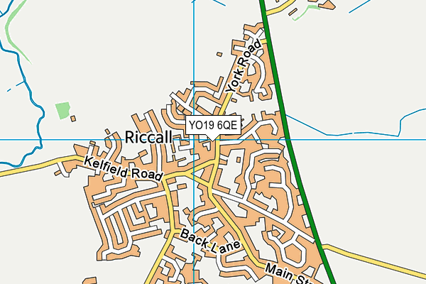 YO19 6QE map - OS VectorMap District (Ordnance Survey)