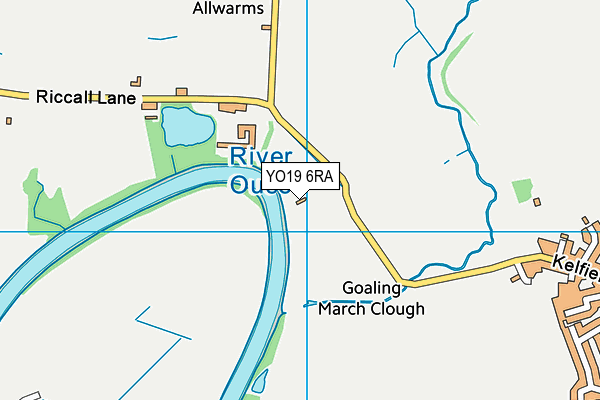 YO19 6RA map - OS VectorMap District (Ordnance Survey)