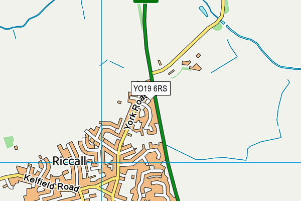 YO19 6RS map - OS VectorMap District (Ordnance Survey)