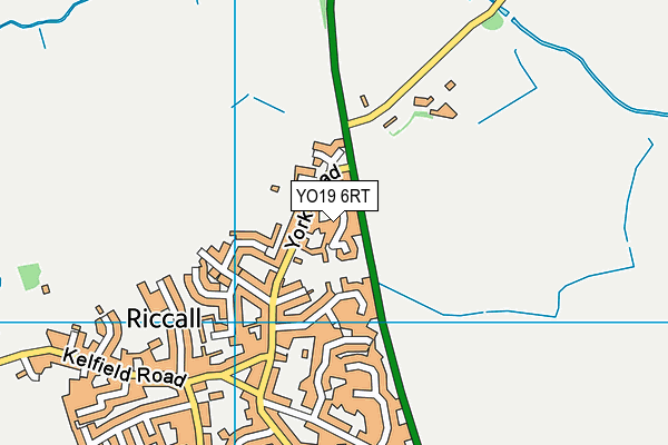 YO19 6RT map - OS VectorMap District (Ordnance Survey)