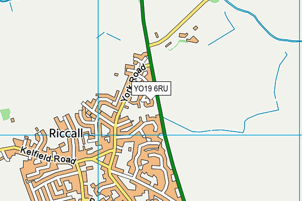 YO19 6RU map - OS VectorMap District (Ordnance Survey)